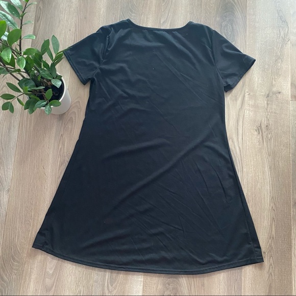 Black T-Shirt Jersey Dress - Picture 4 of 9